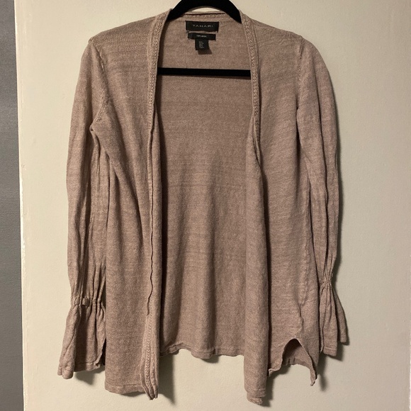 100% linen Tahari cardigan size S - Picture 1 of 4